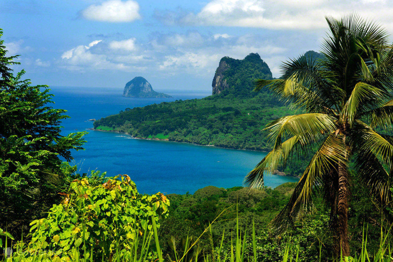 Vue aérienne de São Tomé